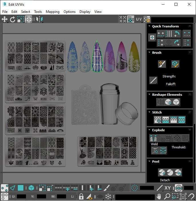 Artificial Nails 3D model_27
