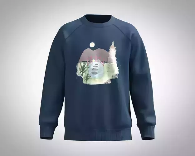 Mens Sweatshirt-Watercolour Garden