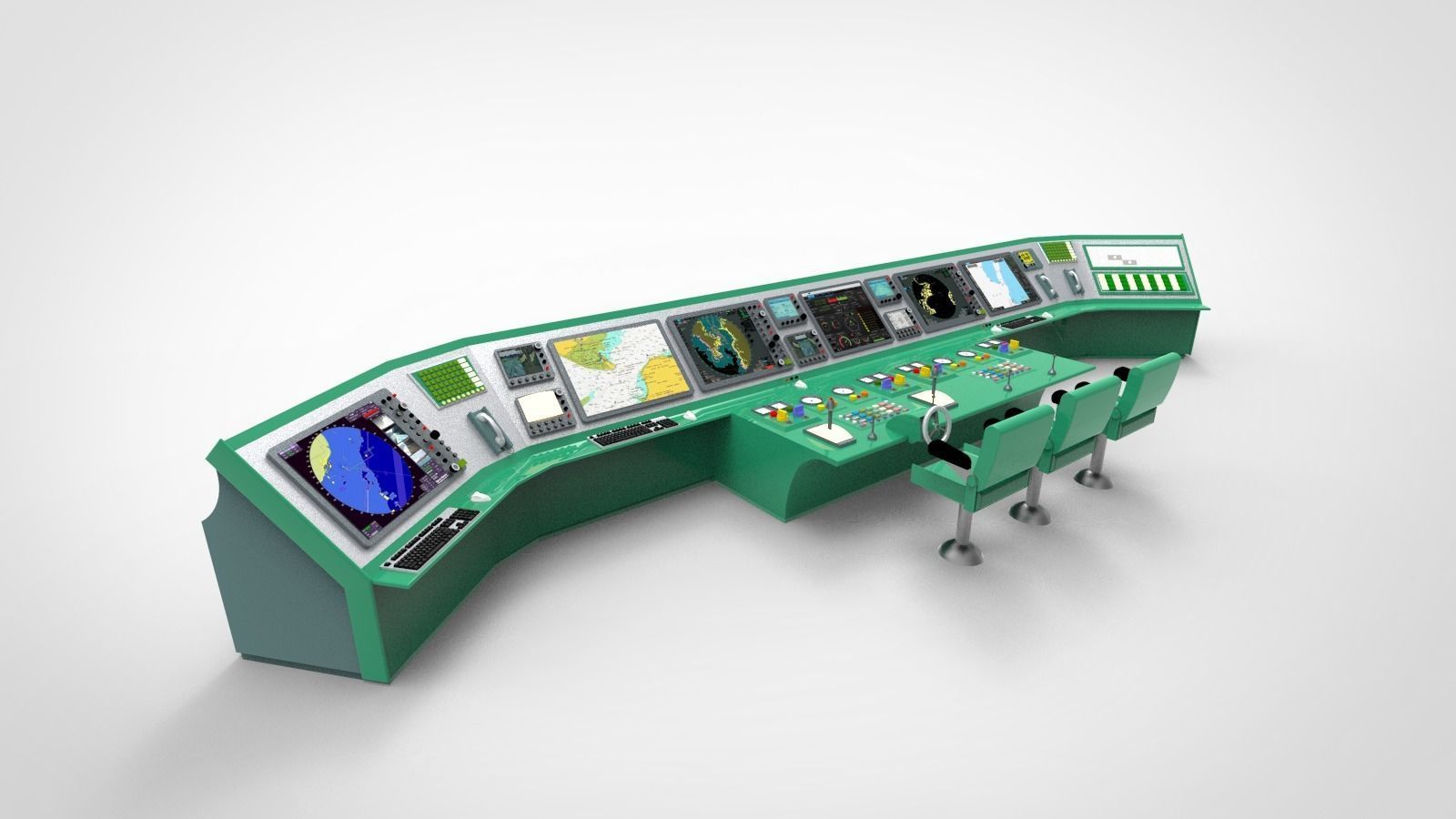 Navigation room ship 3D model_1