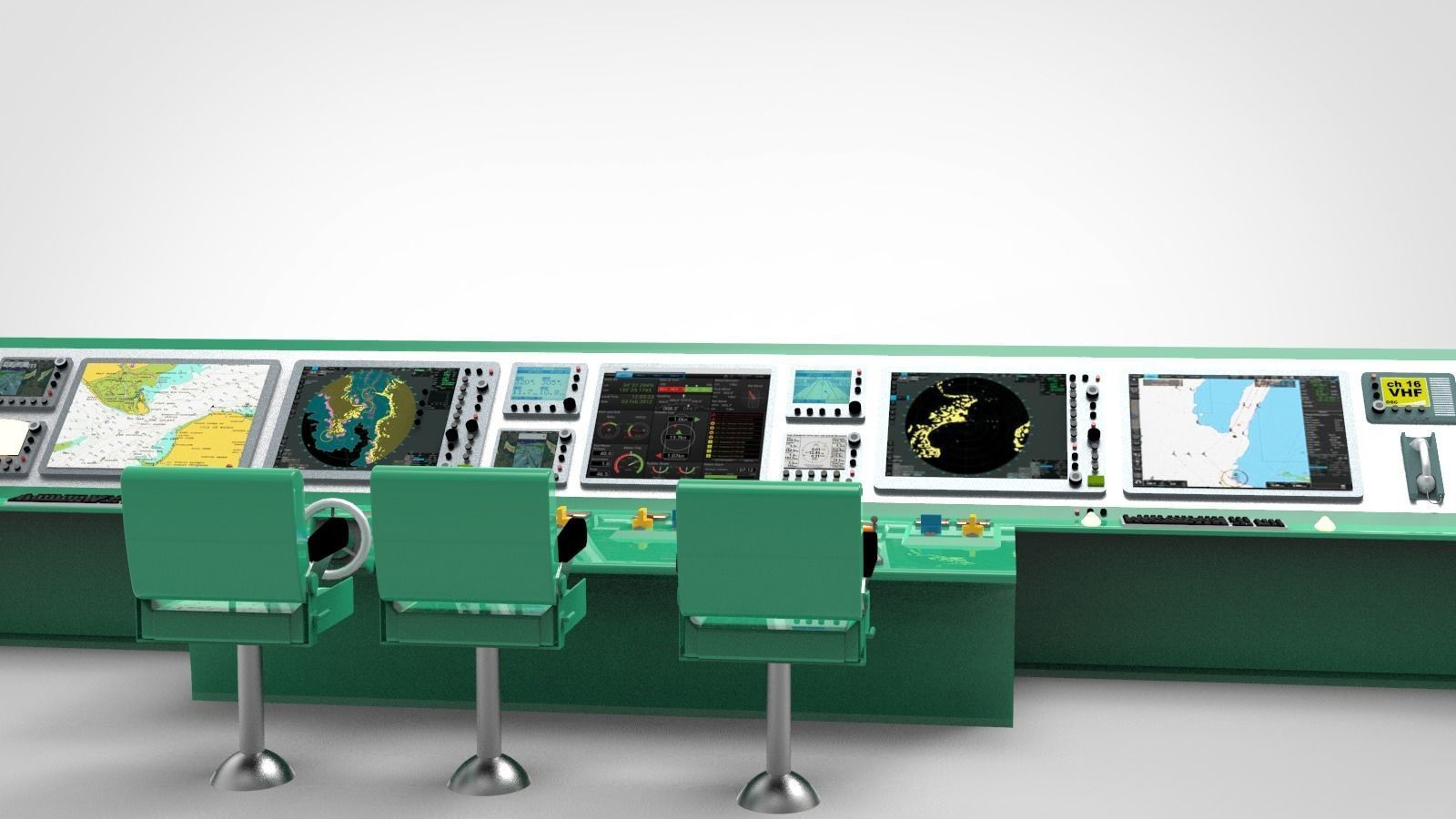 Navigation room ship 3D model_3