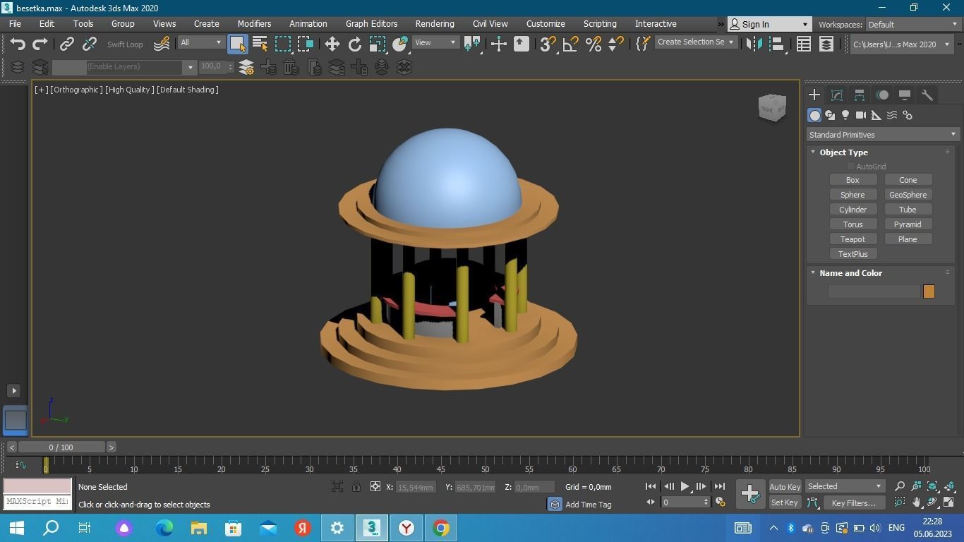 besetka Free low-poly 3D model_1