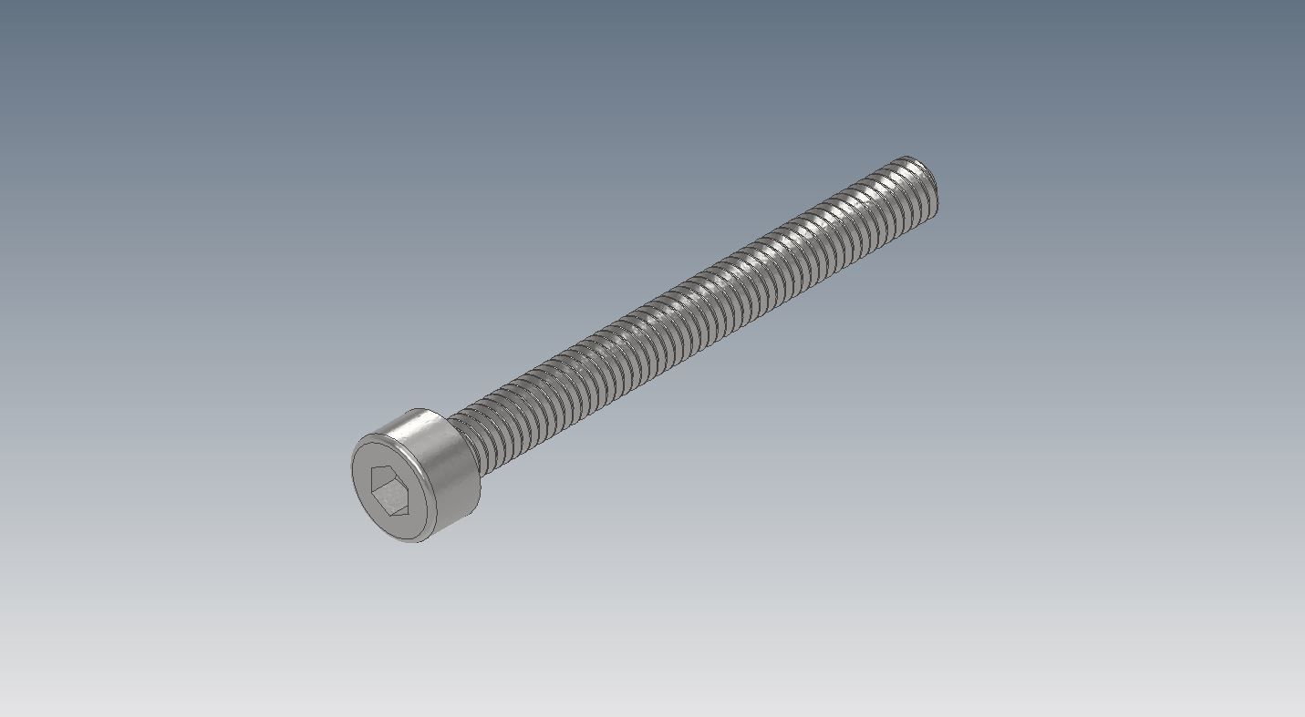 M4x25-M4x30-M4x35-M4x40 Socket Head -DIN 912- Standard Bolts 3D print model_3