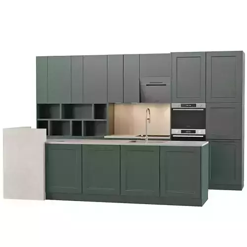 Kitchen 03 Frame Lack Soft Lack Black Green 3D model