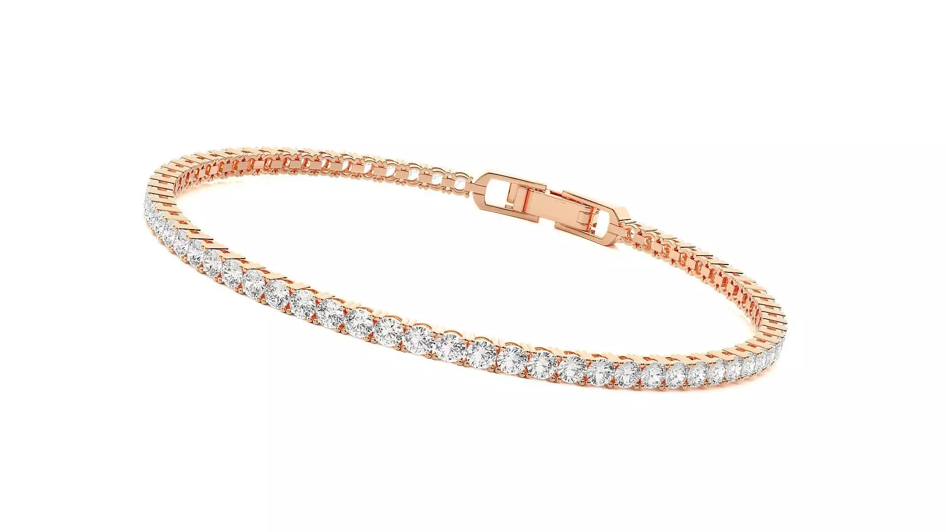 Diamond Tennis Bracelet High Jewelry 3dm stl renders details 3D print model