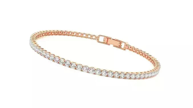 Diamond Tennis Bracelet High Jewelry  3dm stl renders details 3D print model