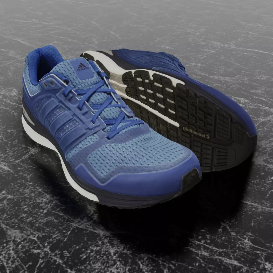 Adidas 3D SHOES - BLUE - SUPERNOVA Low-poly 3D model_0