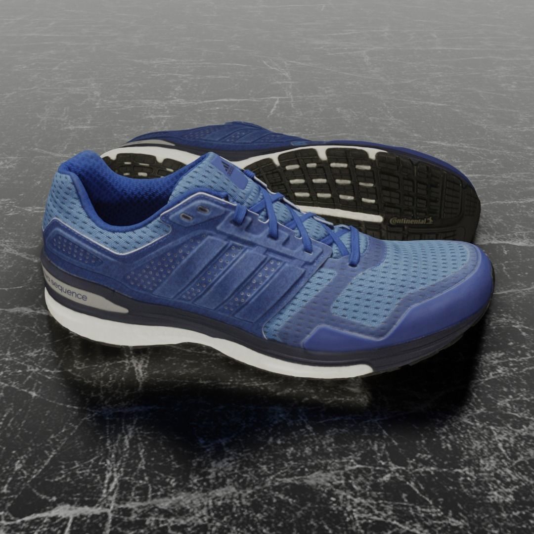 Adidas 3D SHOES - BLUE - SUPERNOVA Low-poly 3D model_3