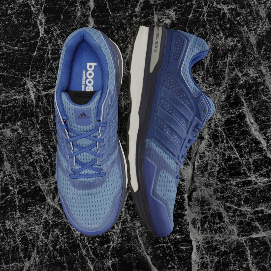 Adidas 3D SHOES - BLUE - SUPERNOVA Low-poly 3D model_2