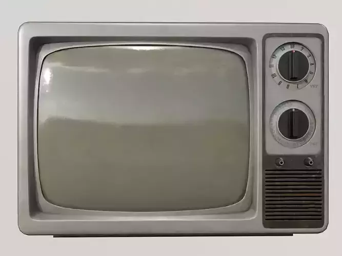 Vintage TV Low-poly 3D model