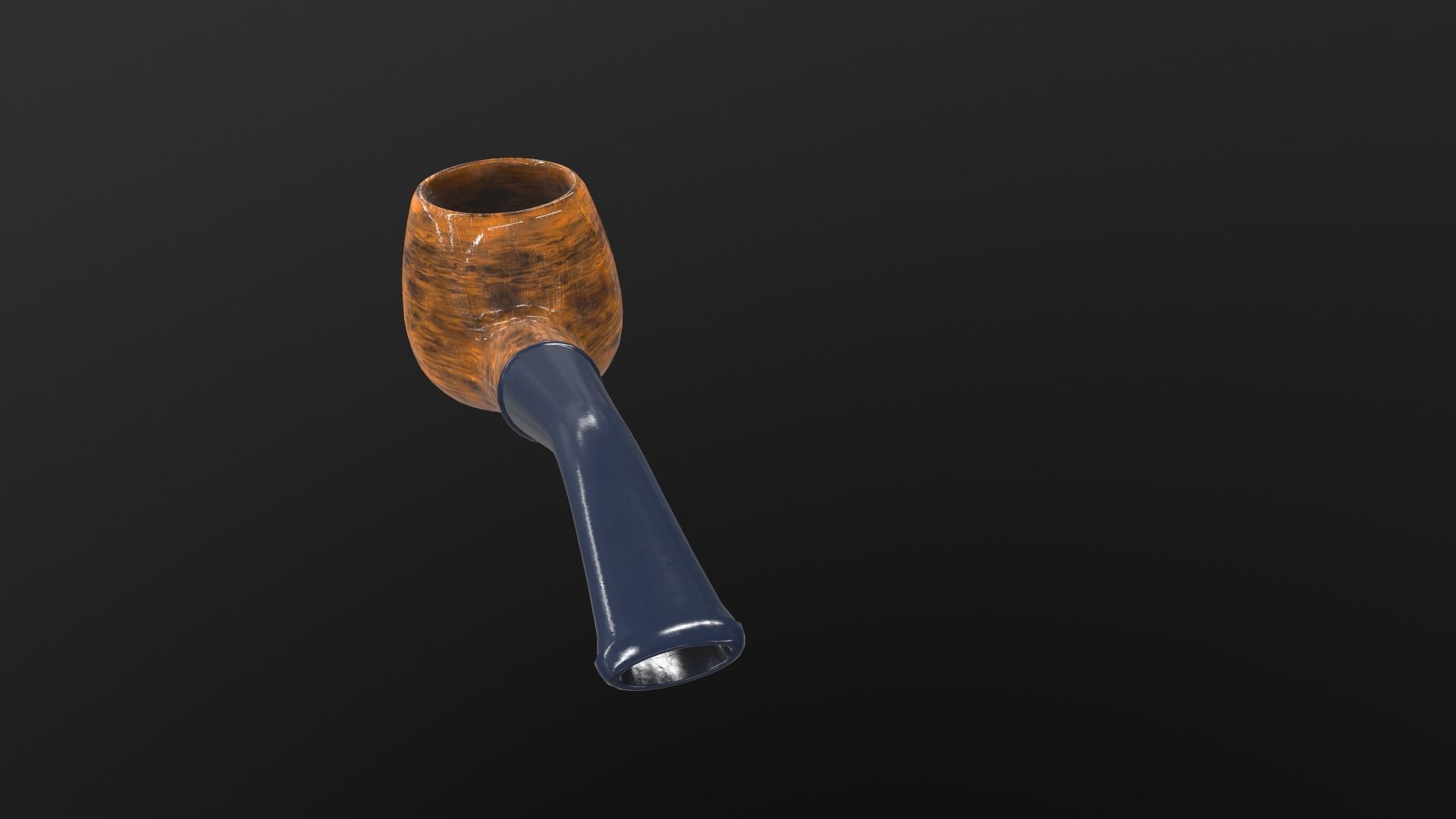 Smoking Pipe AR VR PBR  Lowpoly with game ready 3d Model Low-poly 3D model_3