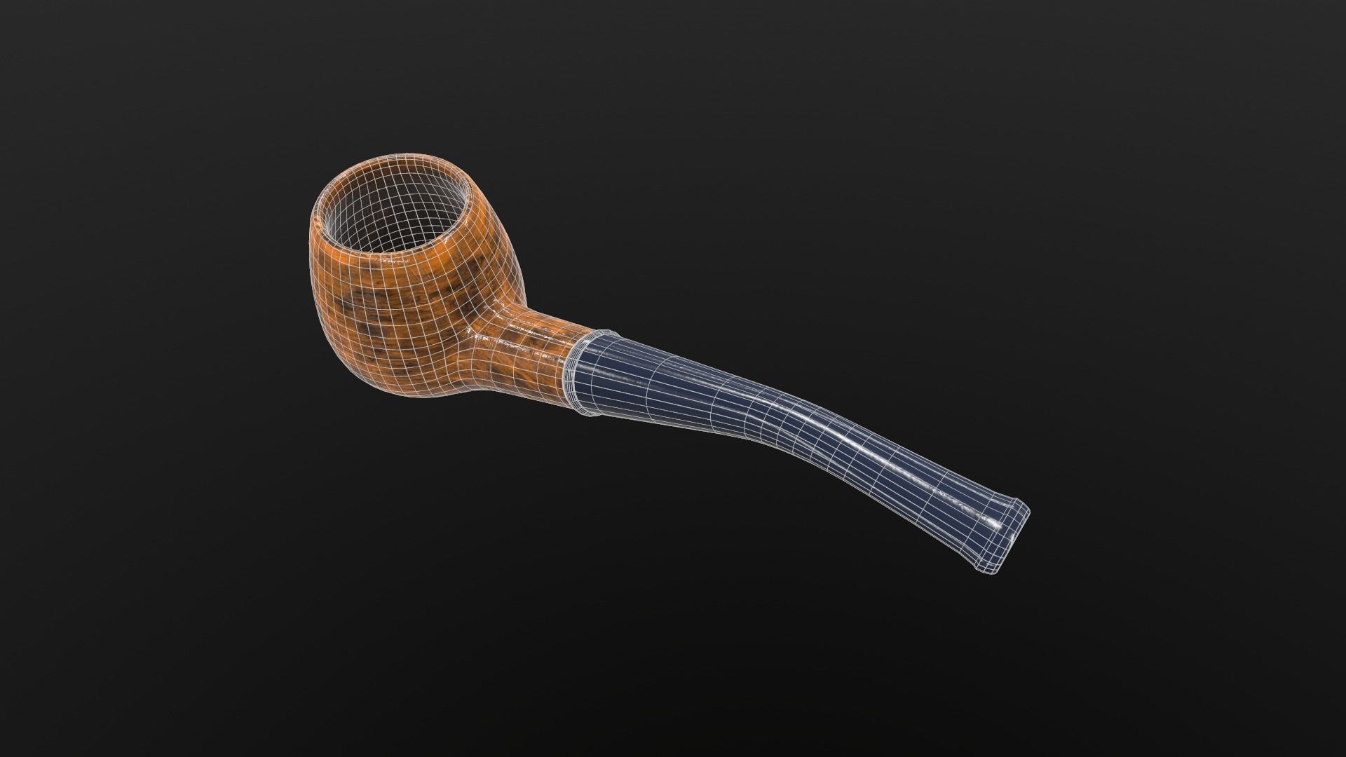 Smoking Pipe AR VR PBR  Lowpoly with game ready 3d Model Low-poly 3D model_19
