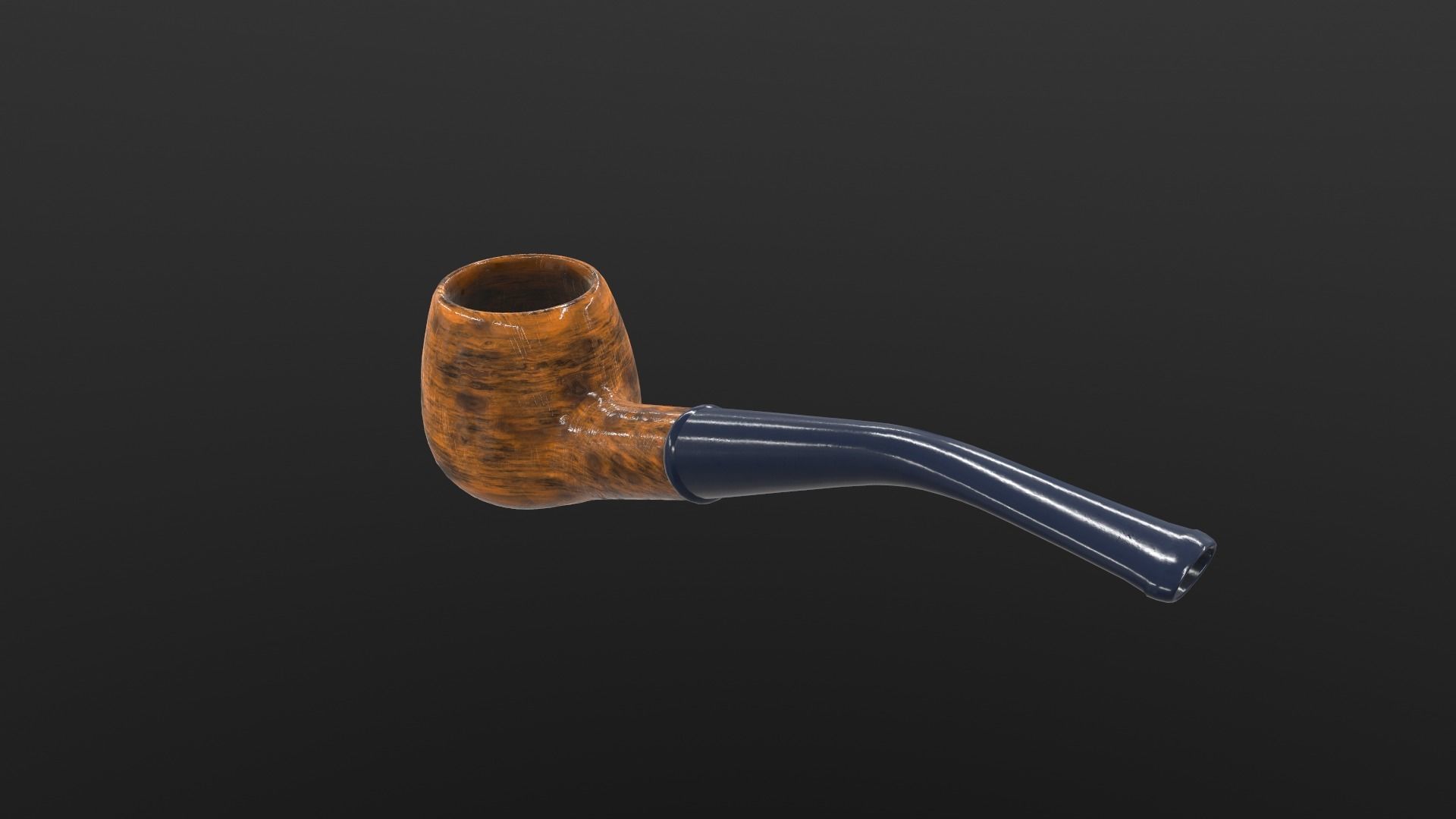 Smoking Pipe AR VR PBR  Lowpoly with game ready 3d Model Low-poly 3D model_13