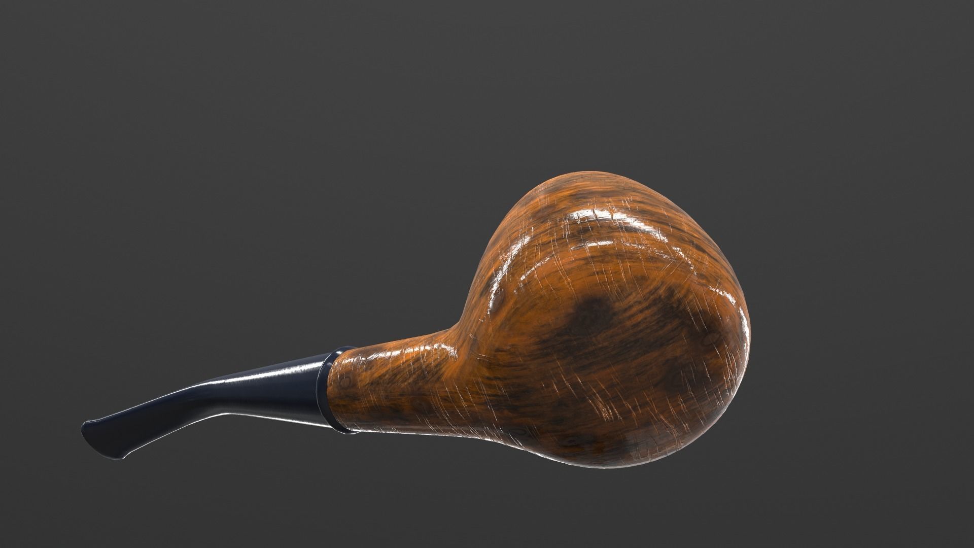 Smoking Pipe AR VR PBR  Lowpoly with game ready 3d Model Low-poly 3D model_17