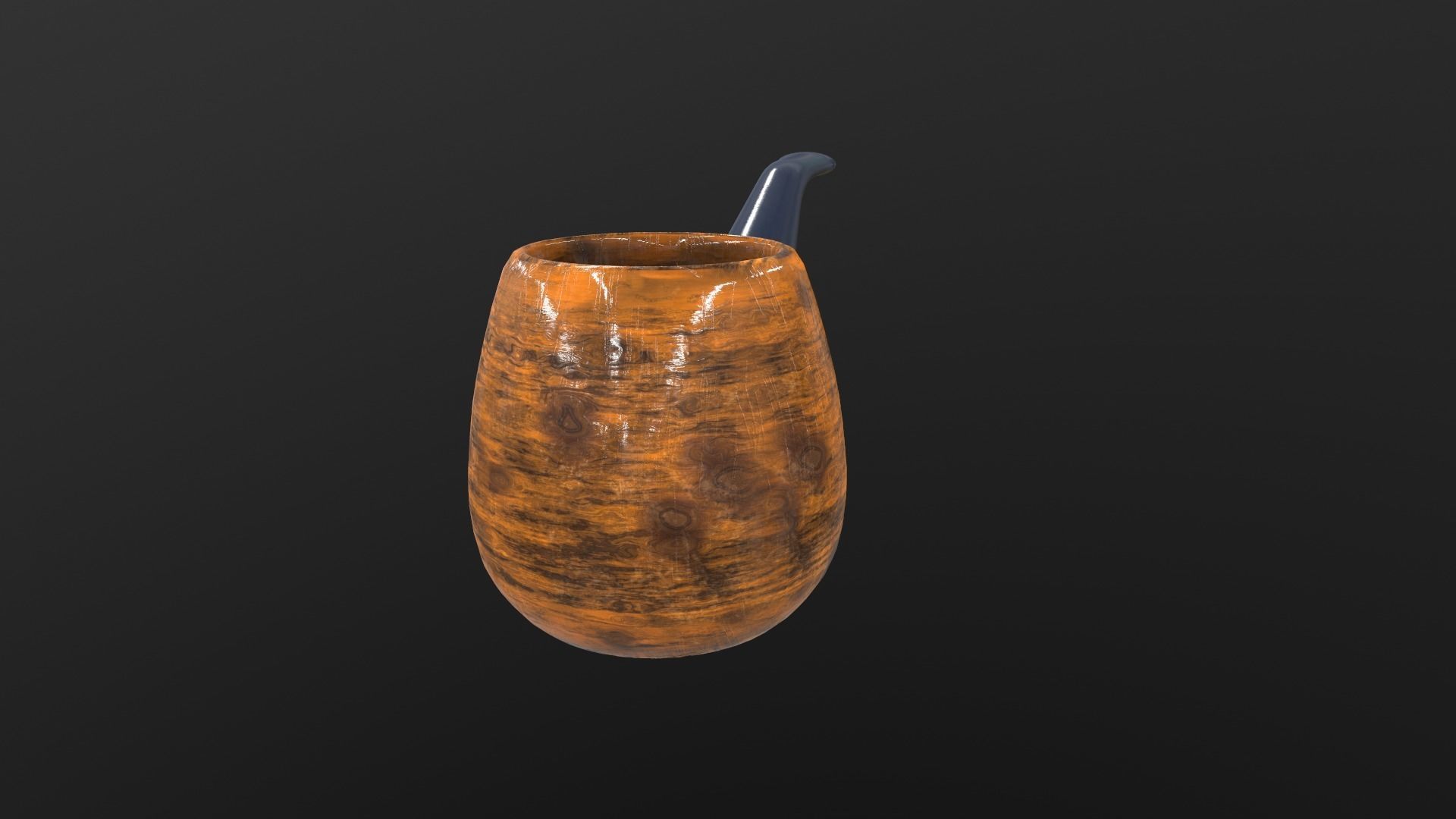 Smoking Pipe AR VR PBR  Lowpoly with game ready 3d Model Low-poly 3D model_10
