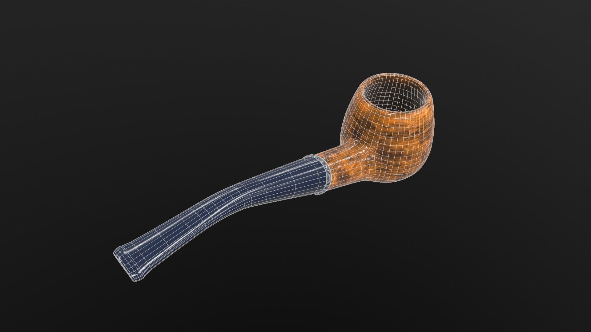 Smoking Pipe AR VR PBR  Lowpoly with game ready 3d Model Low-poly 3D model_18