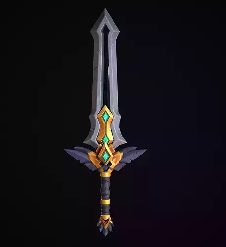 Stylized Sword Free low-poly 3D model
