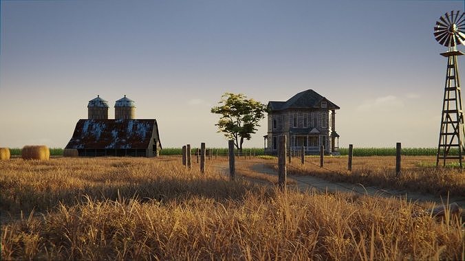 Old Farm 3d Scene 3D model 6