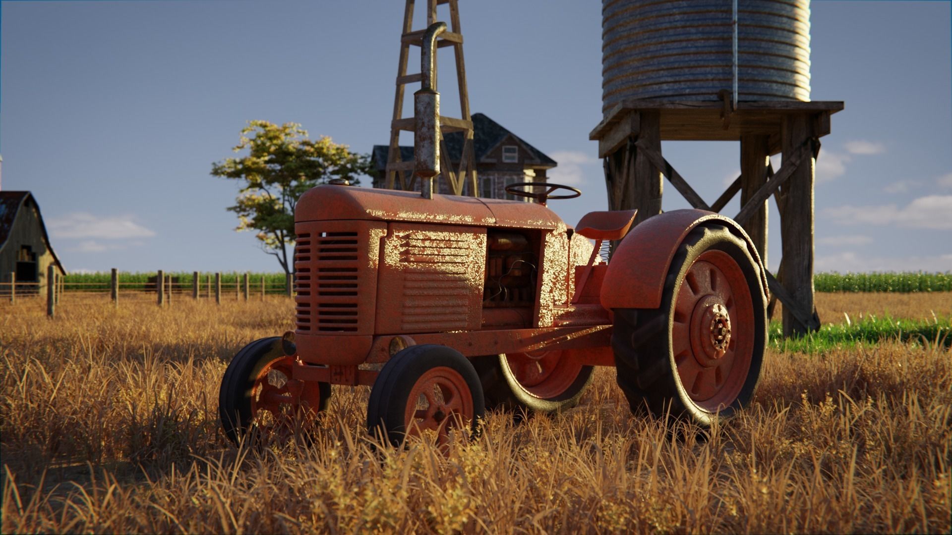 Old Farm 3d Scene 3D model_7