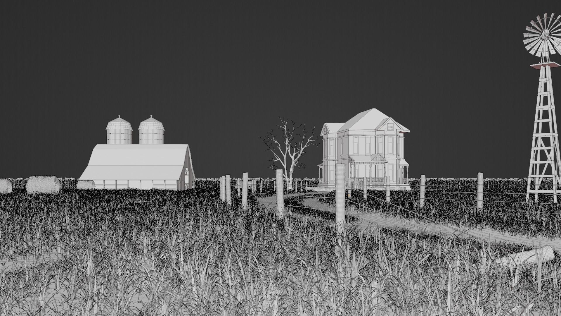 Old Farm 3d Scene 3D model_16
