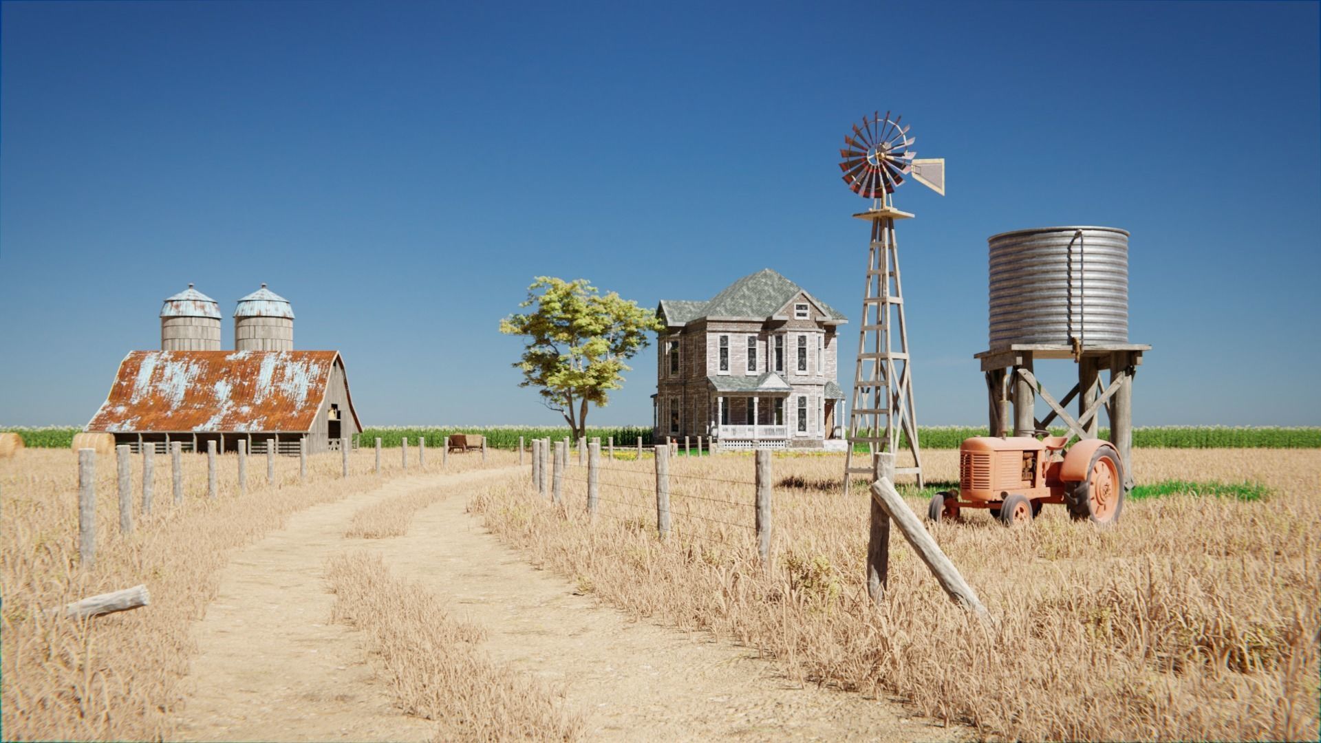 Old Farm 3d Scene 3D model_8