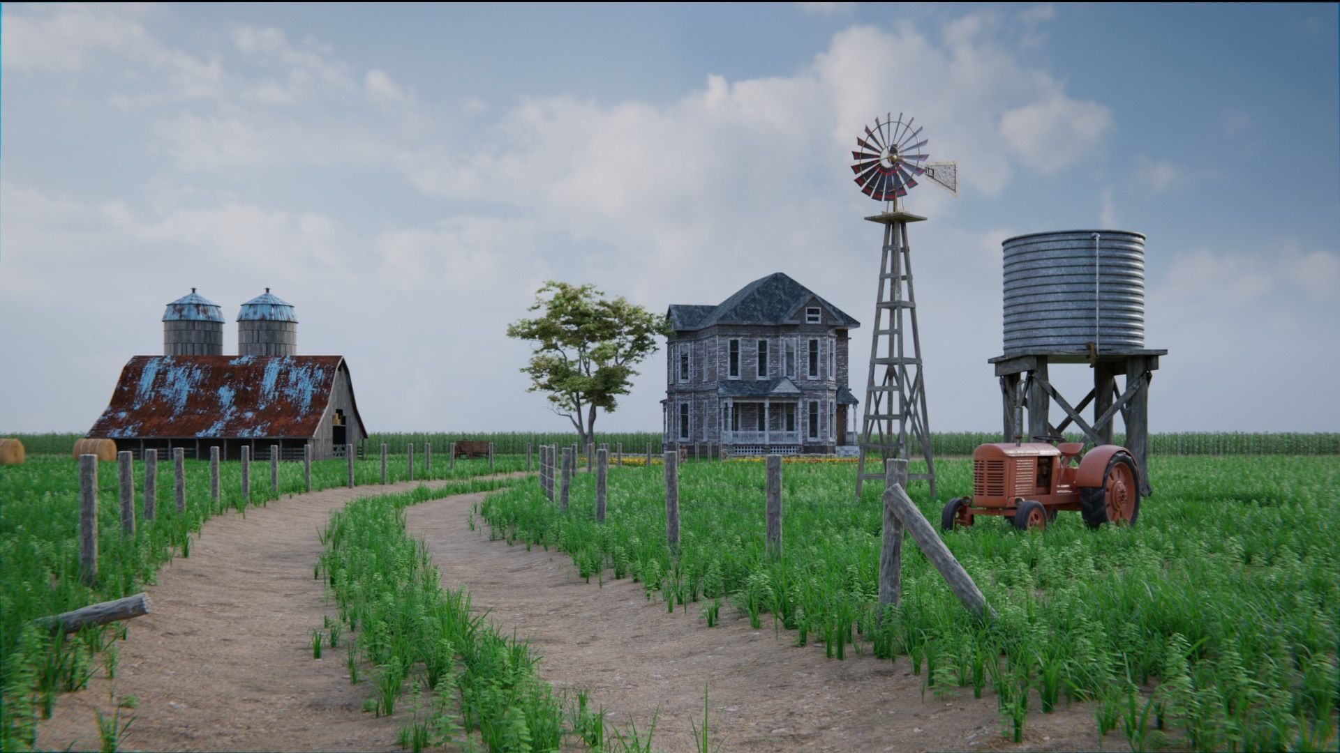 Old Farm 3d Scene 3D model_9