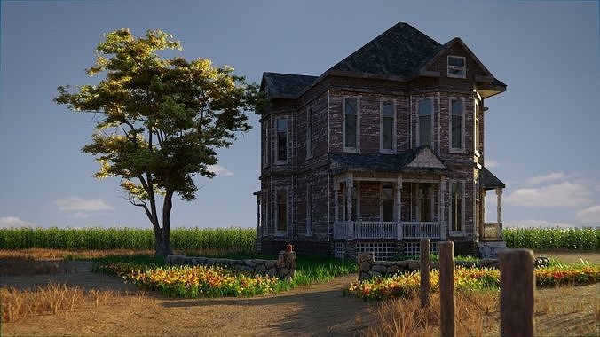 Old Farm 3d Scene 3D model 4