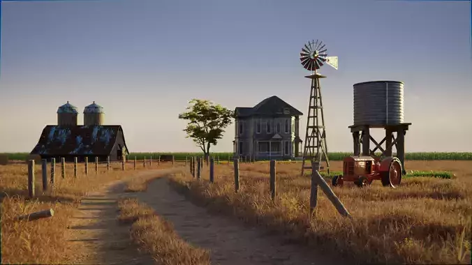 Old Farm 3d Scene 3D model