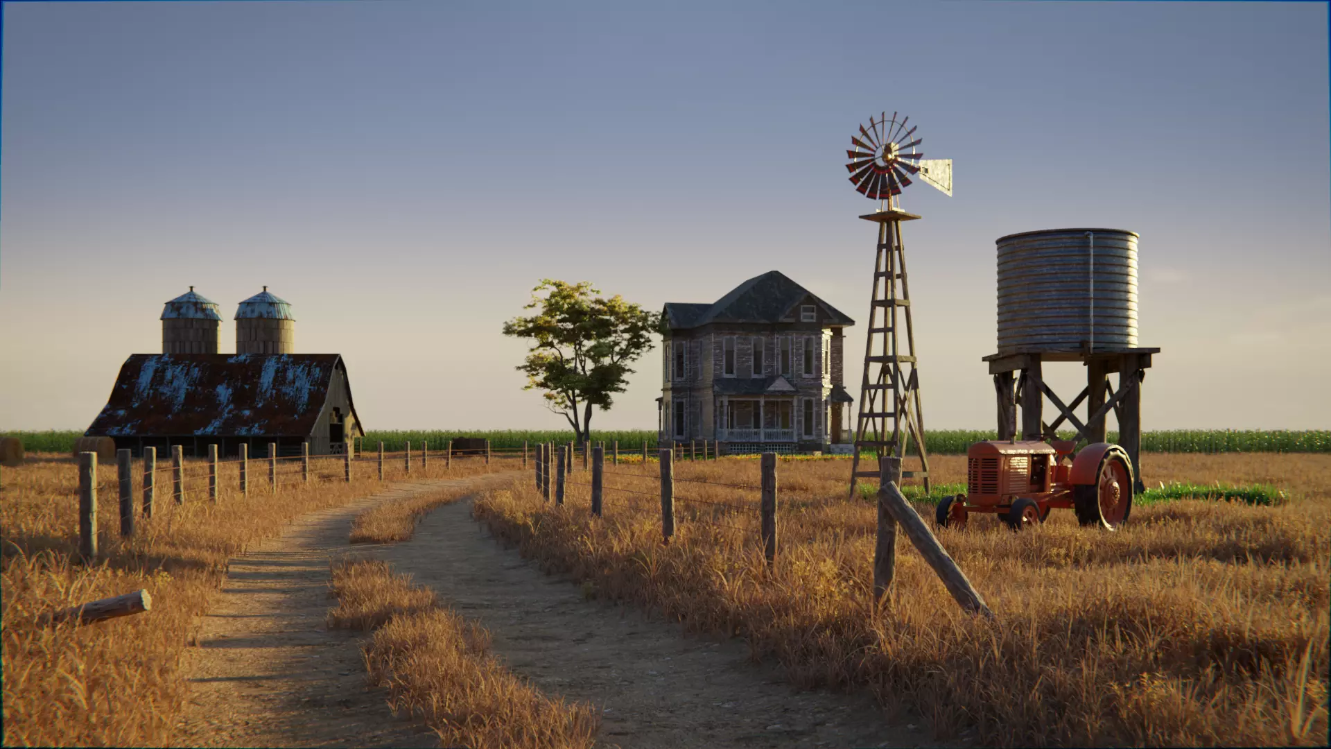 Old Farm 3d Scene 3D model_0