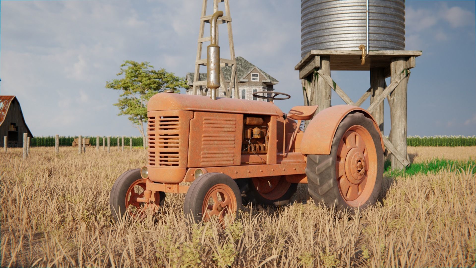 Old Farm 3d Scene 3D model_1