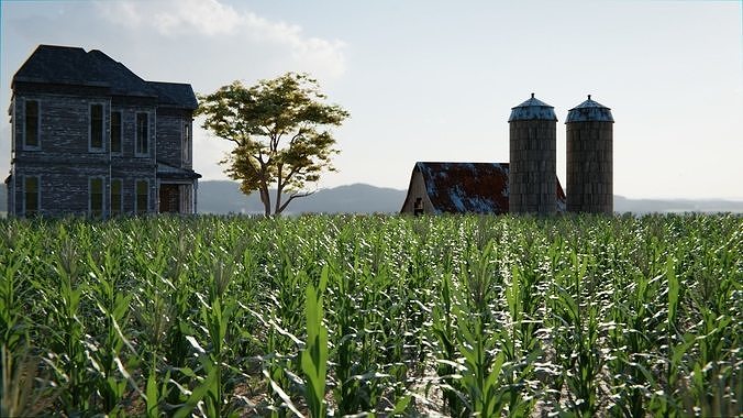 Old Farm 3d Scene 3D model 3