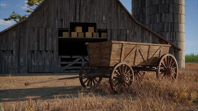 Old Farm 3d Scene 3D model 7