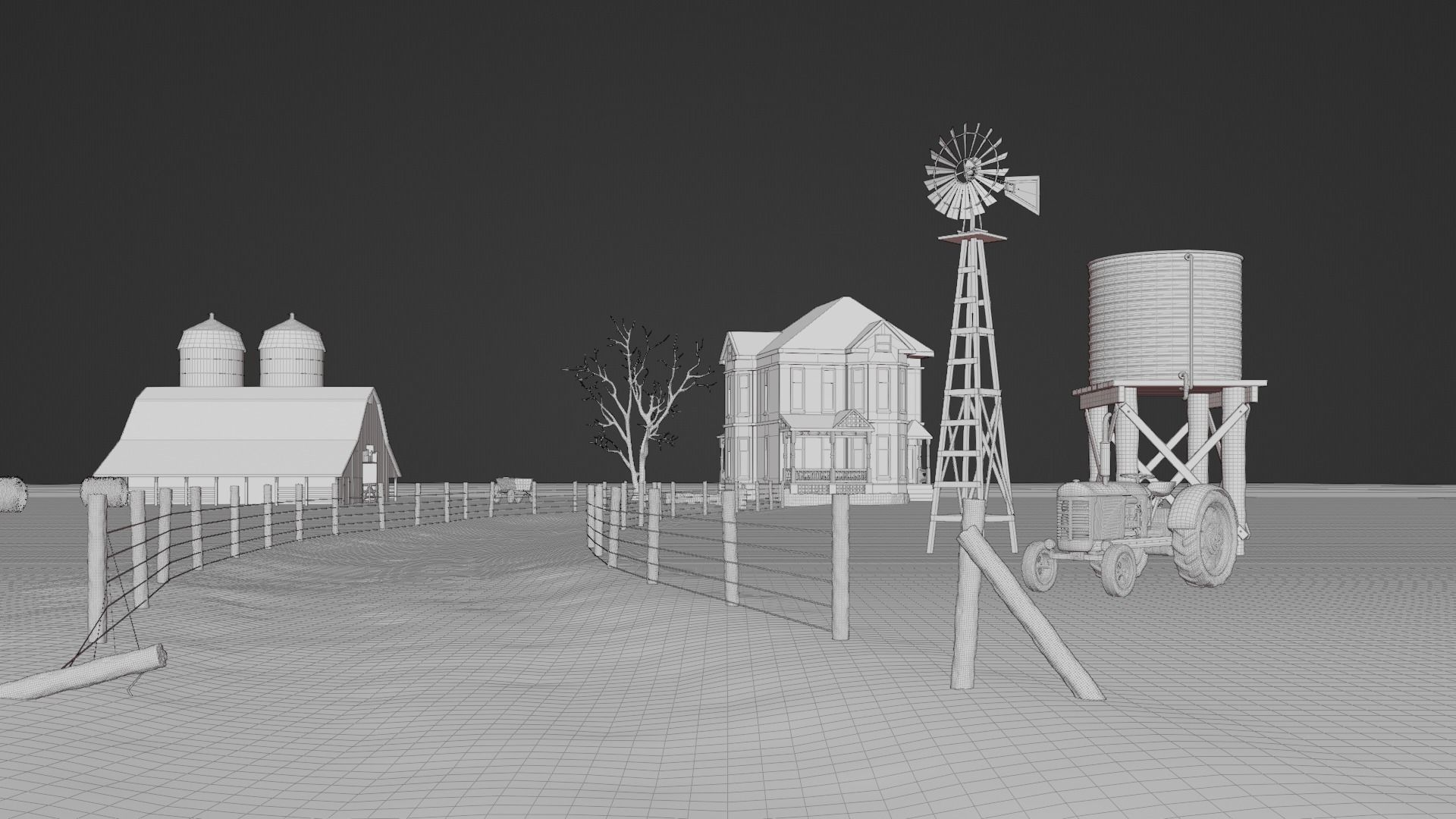 Old Farm 3d Scene 3D model_18