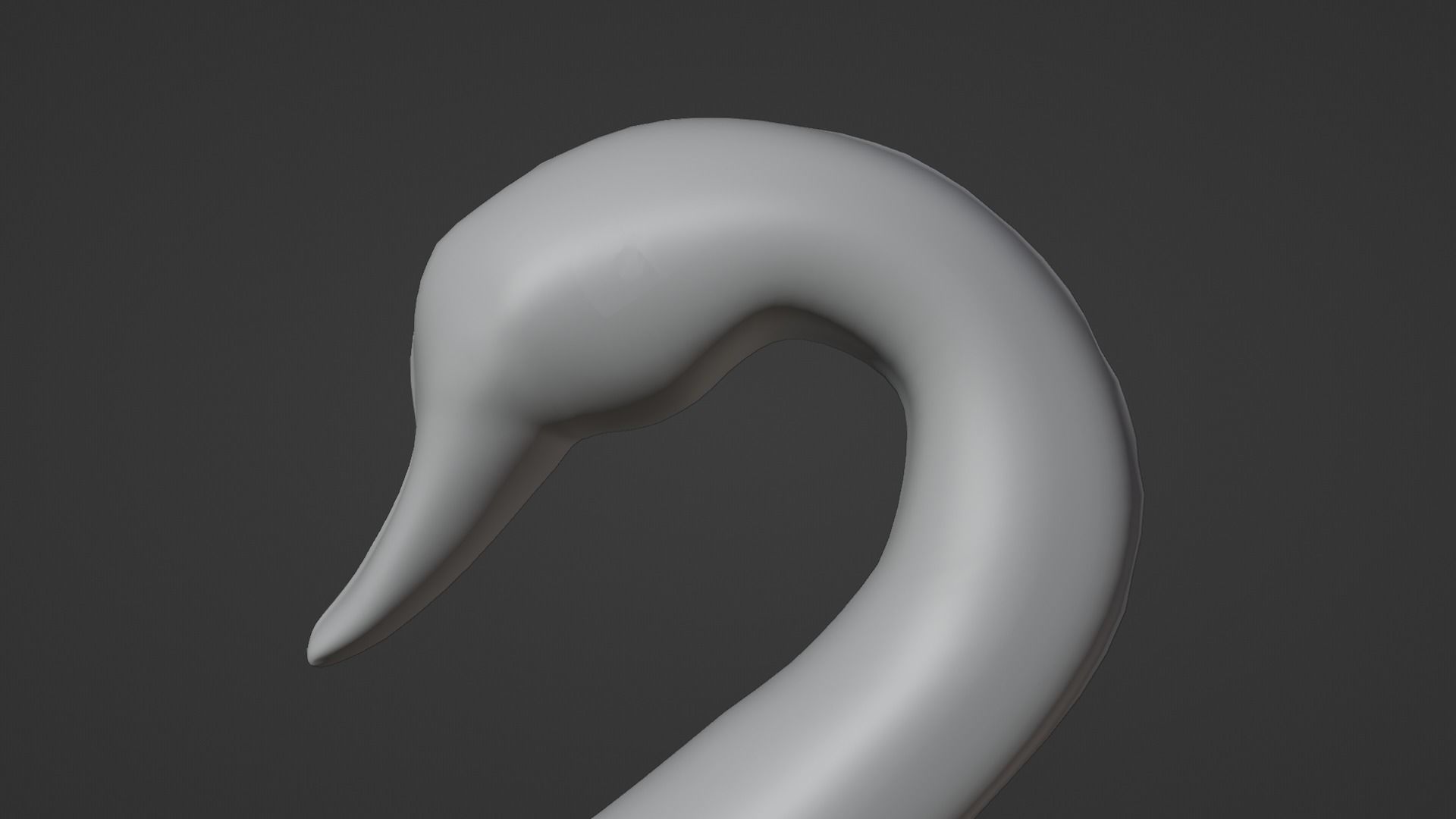Inflatable White Swan Toy 3D model_23