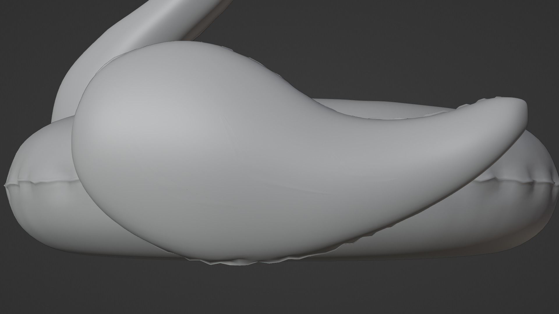 Inflatable White Swan Toy 3D model_20