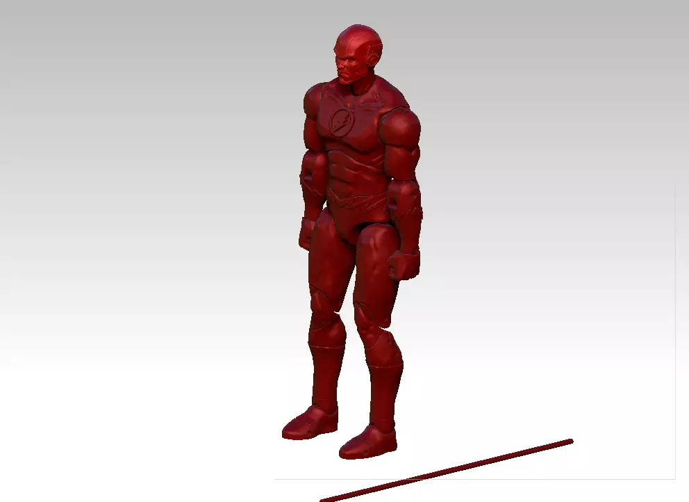 The Flash Articulated Action figure 3D print model_0