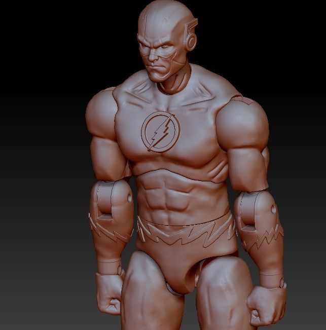 The Flash Articulated Action figure 3D print model_1