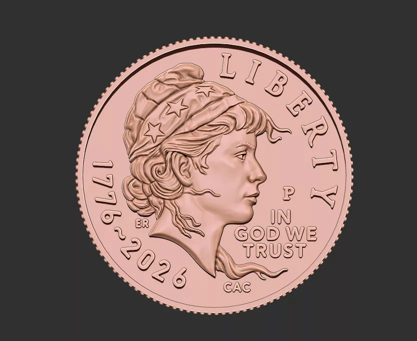 1 Dime liberty coin 3D print model