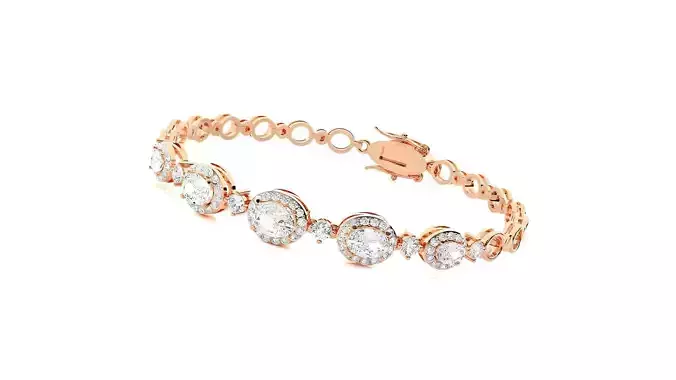 Tennis Bracelet High Jewelry 3dm stl renders details 3D print model