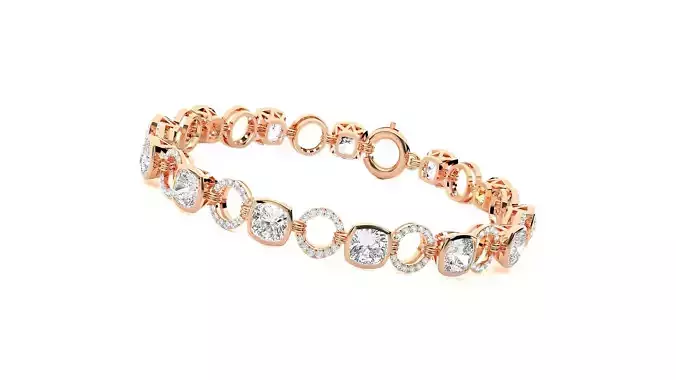 Tennis Bracelet High Jewelry 3dm stl renders details 3D print model