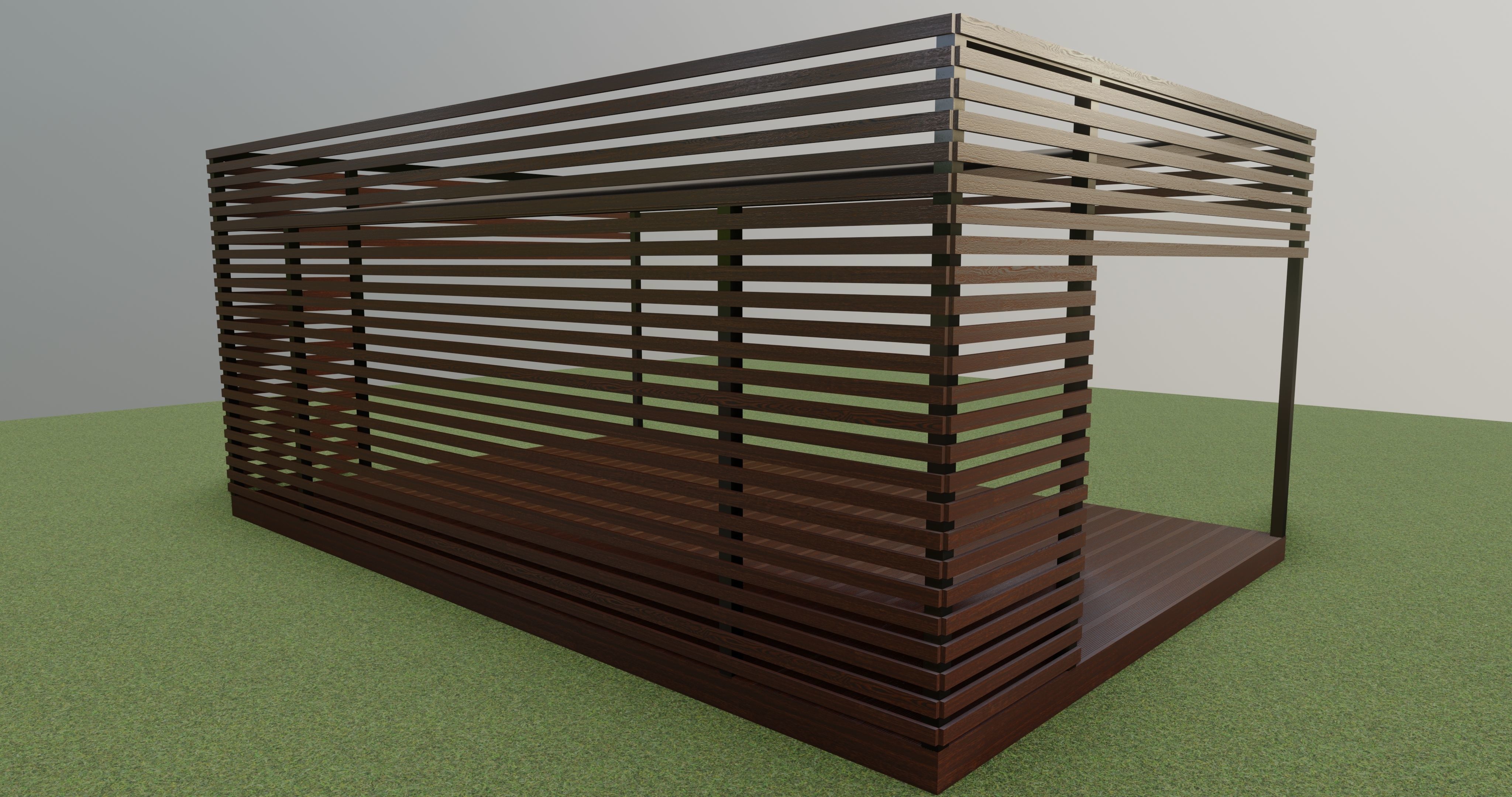 Pergola 3D model_3