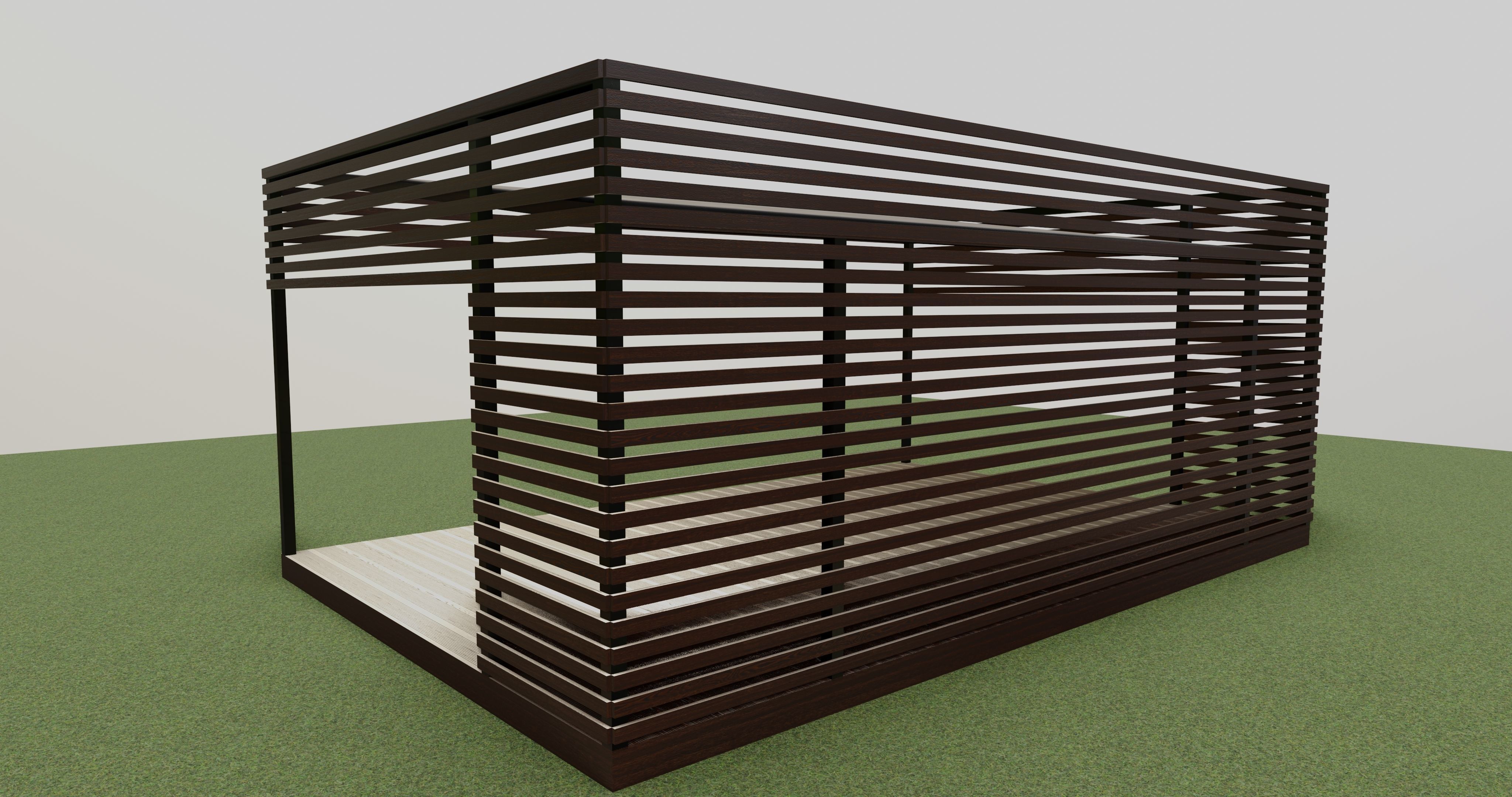Pergola 3D model_4