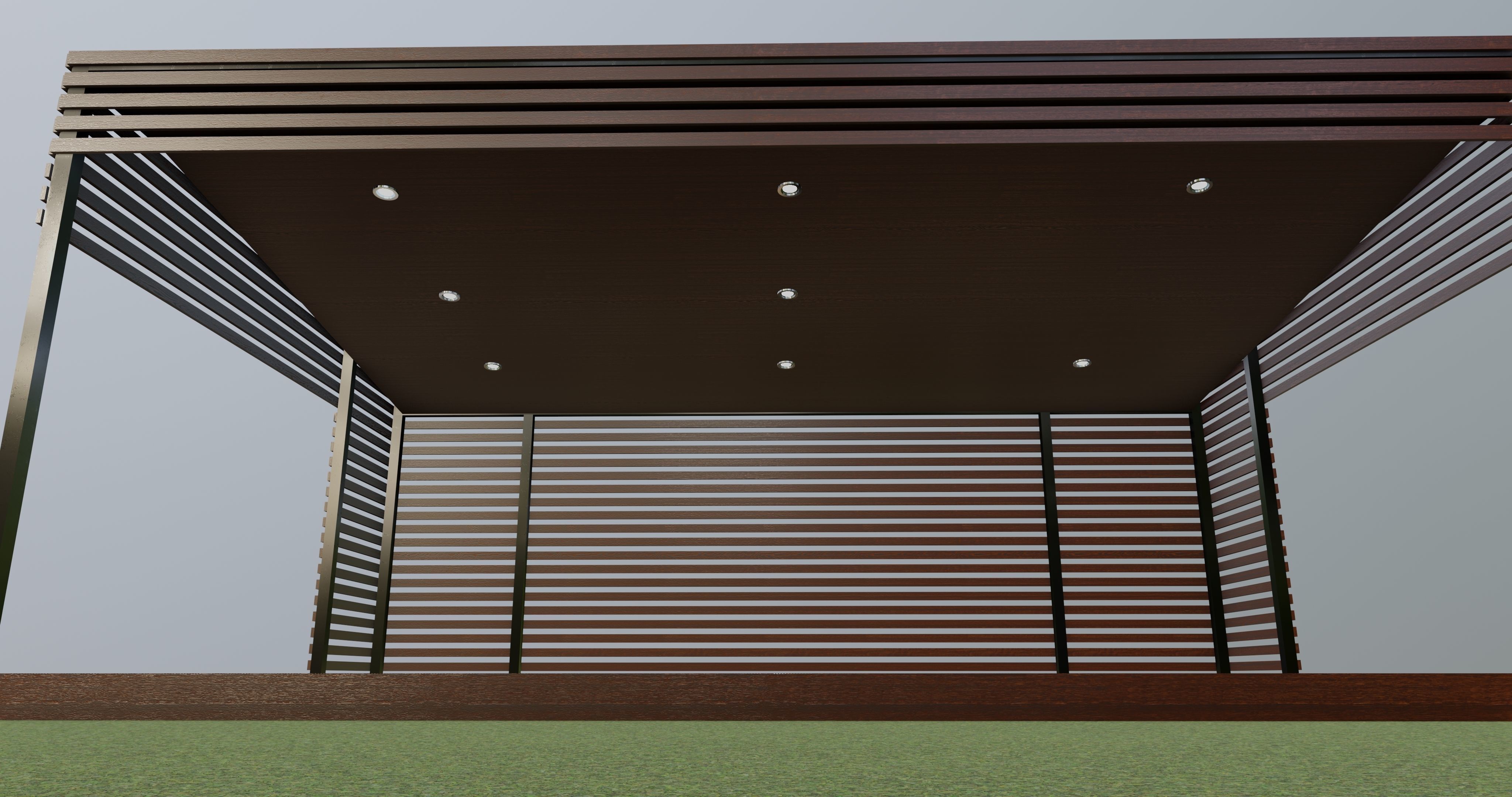 Pergola 3D model_2