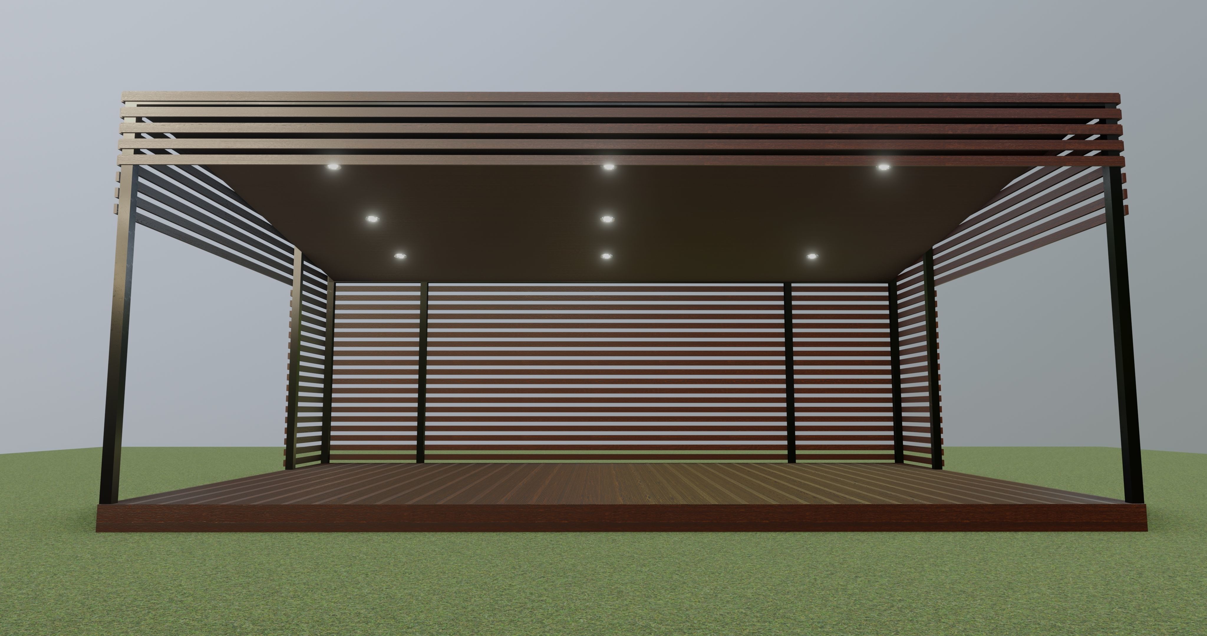 Pergola 3D model_5