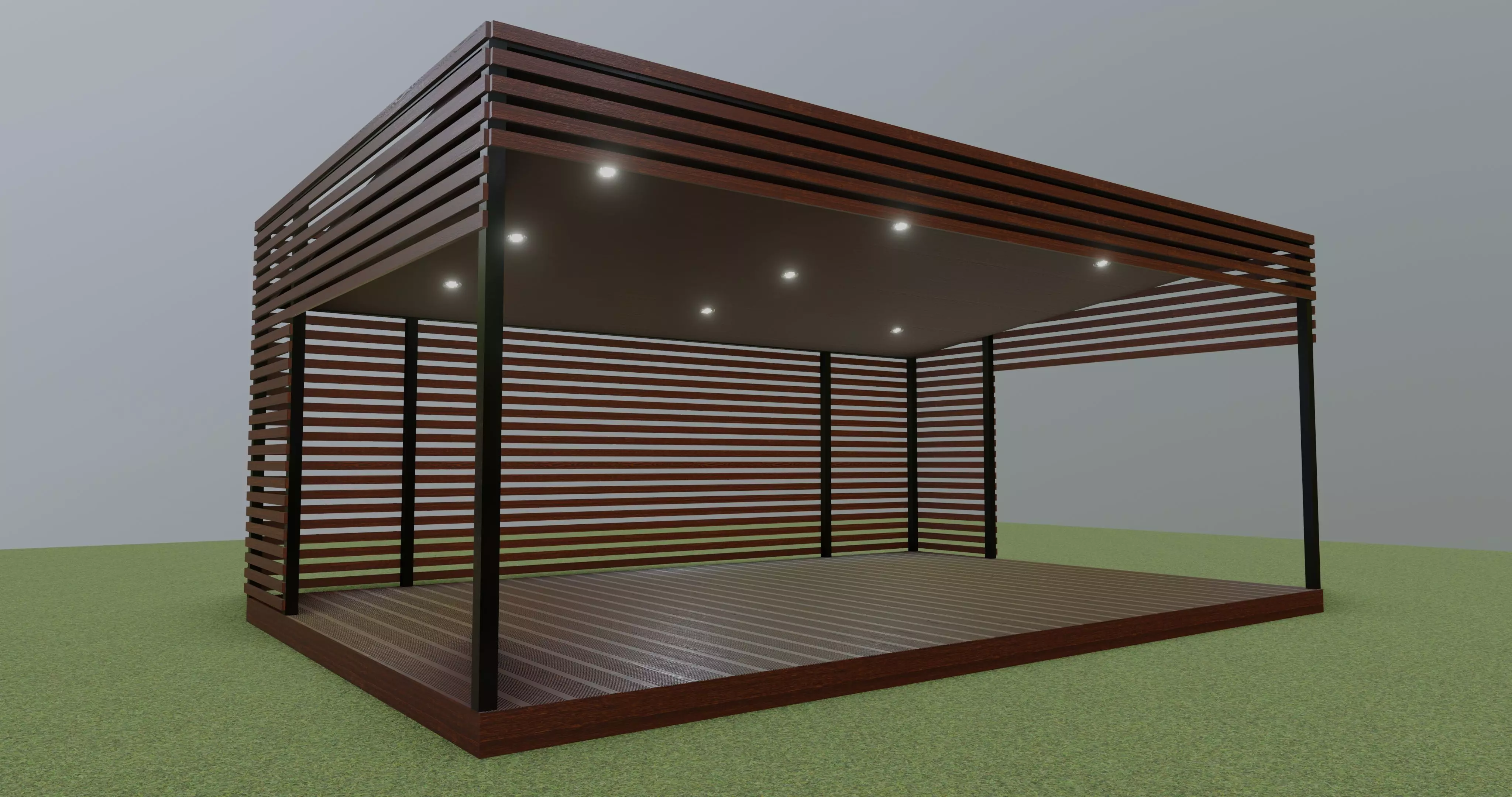 Pergola 3D model_0