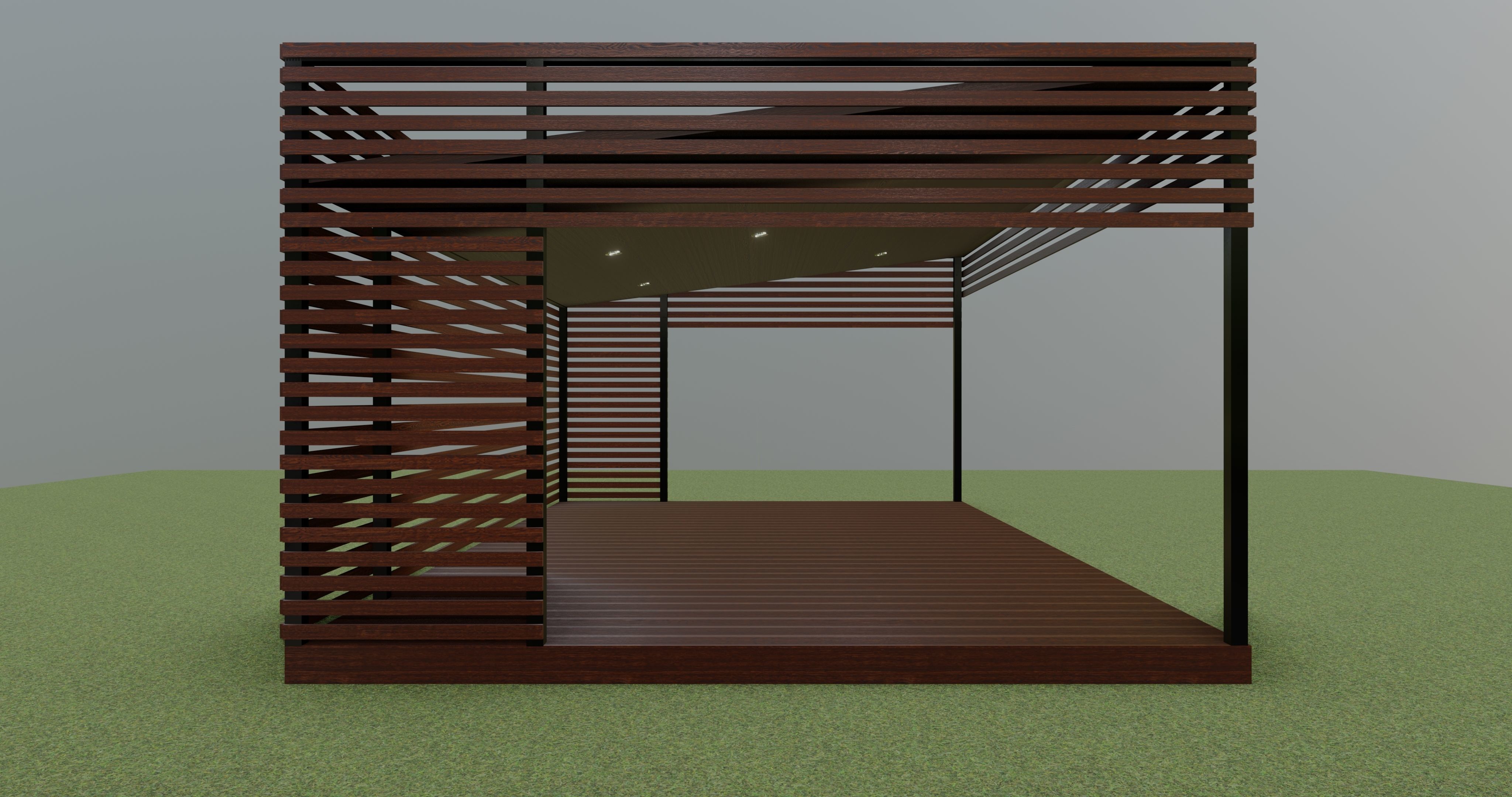 Pergola 3D model_7