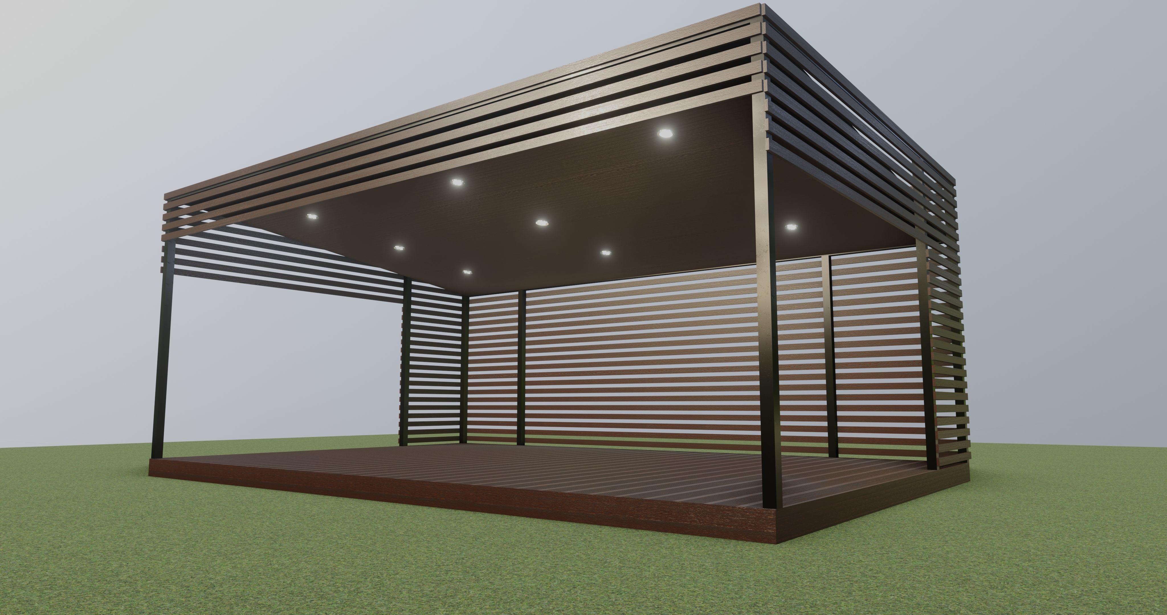 Pergola 3D model_1