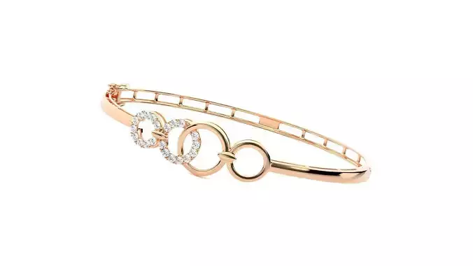 Loop Chain High Jewelry Diamond Bracelet 3dm stl renders details