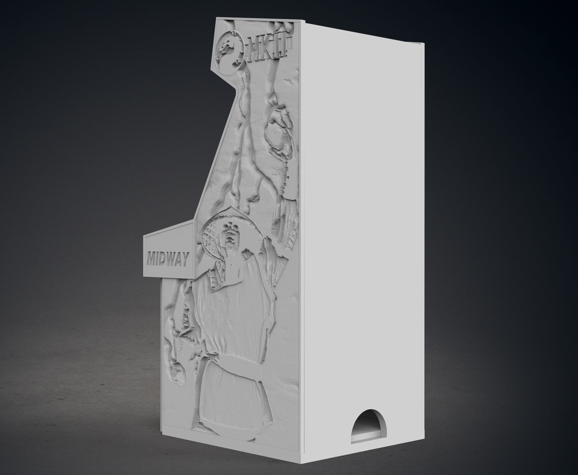 Mortal Kombat II Arcade Cabinet with Lithophane 3D print model_6