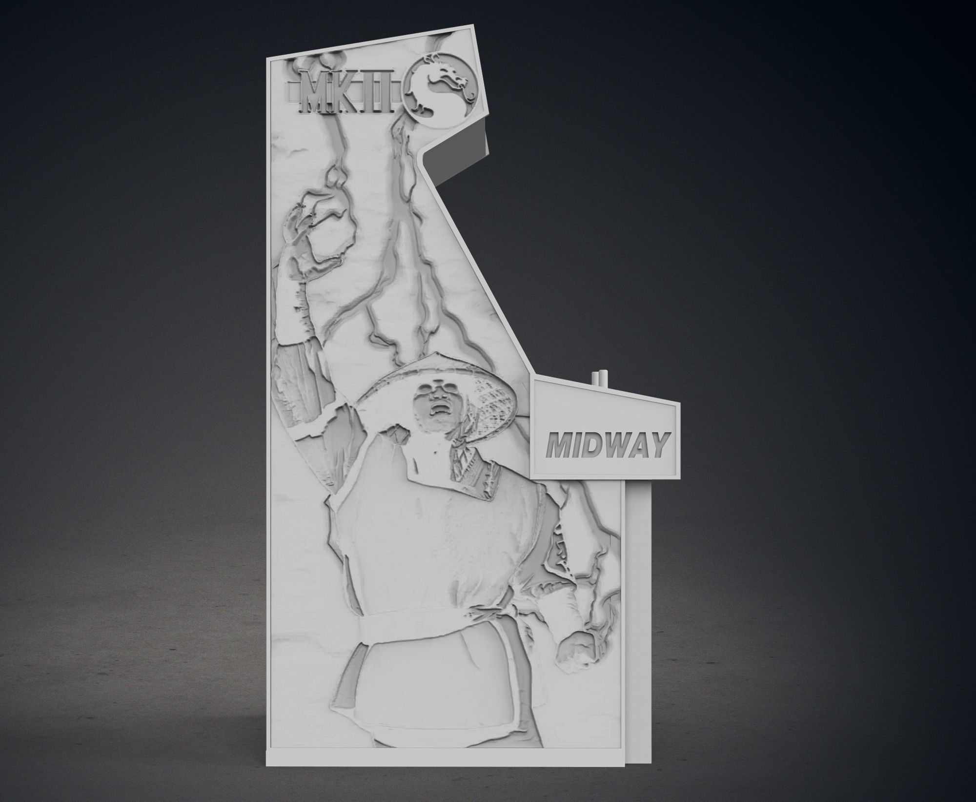 Mortal Kombat II Arcade Cabinet with Lithophane 3D print model_9
