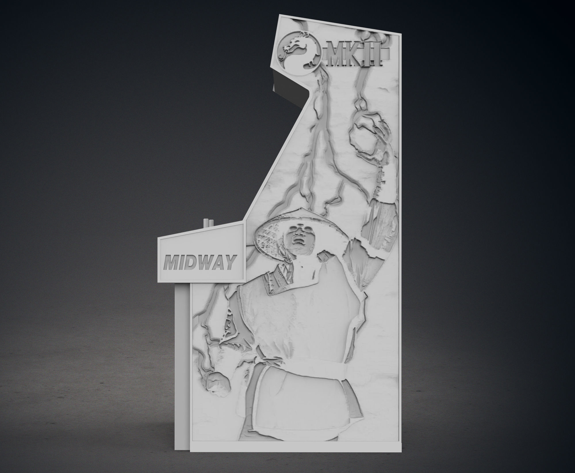 Mortal Kombat II Arcade Cabinet with Lithophane 3D print model_5